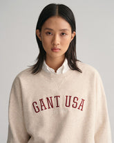 Gant Oversized Gant Usa Crew Neck Sweatshirt